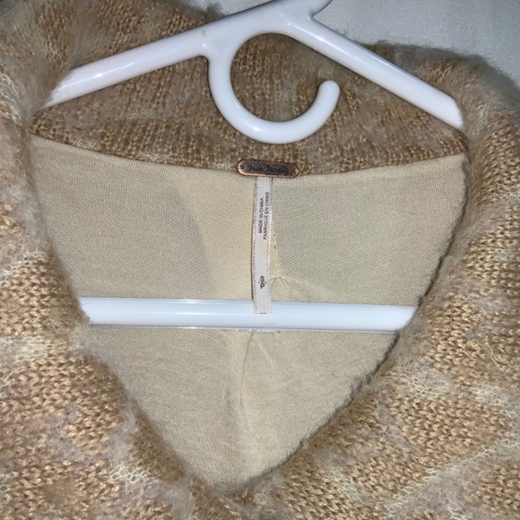 Free People Wild Things Knit Pea Coat Sz S soft knit alpaca blend oversized - Picture 5 of 9